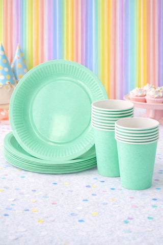Beysüs Mint Yeşili 8li Tabak Bardak Set