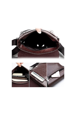 Yystore Jeep Erkek Askılı Çanta Swgw-78150 İş Evrak Çantası Koyu Kahverengi