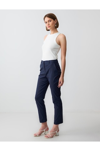 Jimmy Key Lacivert Normal Bel Normal Paça Dokuma Gabardin Pantolon 5sw184133493