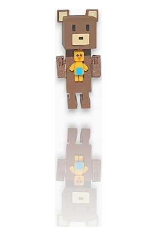 Super Bear Adventure, Baaren-şika, Penguen, Tilki, Tavşan, Timsah, Arı Loy3d 9 Cm Kahverengi