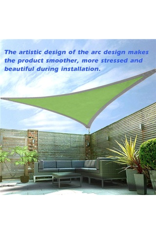 Dofolink Bahçe Havuzu Bahçe İçin Uv Koruyucu Gölge Bendisi - Üçgen Kaki Haki