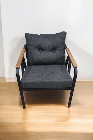 Pimango Pi Angel Demonte Metal Tekli Bahçe Mobilyası Antrasit 60 x 60 CM Antrasit