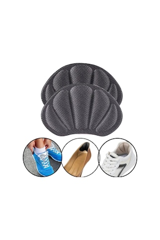 Ayakkabı Vurma Önleyici Siyah Bez Ped Yapışkanlı Dolgulu Topuk Arkası Koruma Tabanlık
