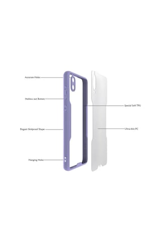 Jenerik Samsung Galaxy Uyumlu A02 Kılıf Platin Silikon - Lila