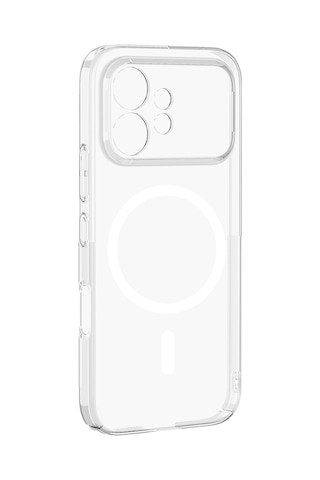 Maks Technology Honor 600 5g Kamera Korumalı M-safe Şarj Özellikli Şeffaf Mkst London Sert Pc Kapak - Şeffaf
