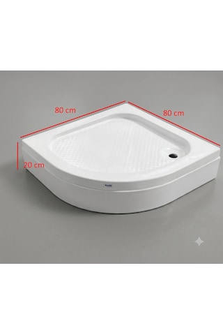 Genel Markalar - Pasific Oval Monoblok Panelli Duş Teknesi 80x80 Cm Beyaz Oplo0005-