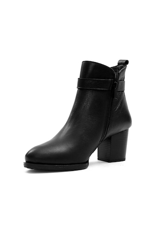 Castle Black 86608-1 Kadın Hakiki Deri Klasik Bot Siyah