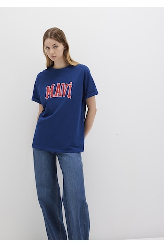 Mavi - Mavi Logo Baskılı Lacivert Tişört 1600843-82625 Lacivert