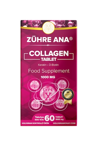 Zühre Ana 5 Tip Hidrolize Kolajen 60 Tablet