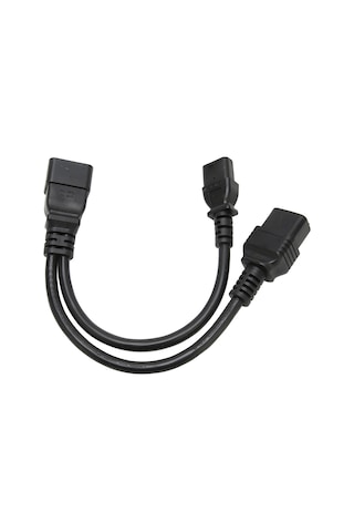 Springsun Iec320 C20'den C19+c13'e Y Tipi Güzergah Çevirici, 1 Giriş 2 Çıkışlı Pvc Kablolu Güç Adaptörü 0.32m