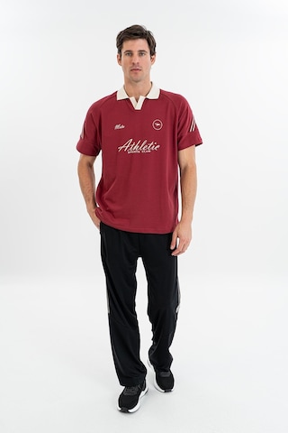 Maraton Relax Erkek Apaç Yaka Bordo T-shirt Bordo