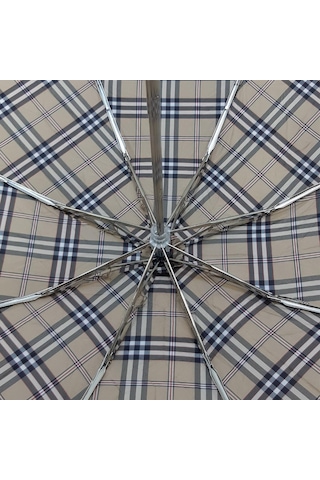 Baginn Snotline-april Mini Bayan Şemsiye Manuel Açılır-kapanır 90 Cm Çap Kapalı 20 Cm Cep Boy Vizon Ekose 001