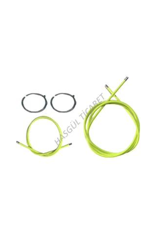 Hsgl Bisiklet Fren Neon Sarı Kablo Tel Papuç Pipo Set