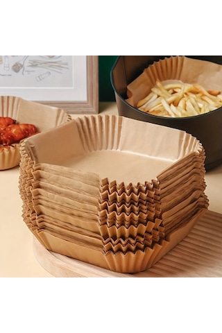 Sunshine011 100'lü Sarı Airfryer Pişirme Kağıdı - Yapışmaz, Mikrodalga Fırın Ve Ticari Mutfaklar İçin Sağlıklı