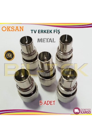 Oksan Metal Tv Erkek Fiş 5 Adet