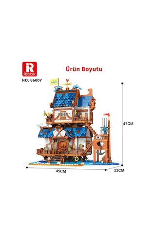 Reobrix Technic 66007 Balıkçı Evi Yaratıcı Yapı Blok Seti Building Blocks Fishing Store -2450 Parça
