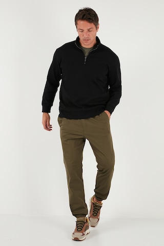 Buratti Pamuklu Regular Fit Yarım Fermuarlı Dik Yaka Erkek Sweat 5905470 Siyah