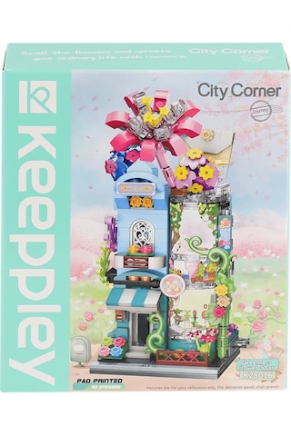 Kp28016 Keeppley City Corner - Greenness Flower Shop - Çiçekçi 356 Parça Yapım Seti