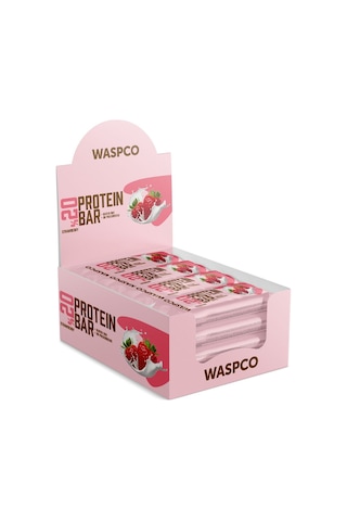 Waspco Çilekli Protein Bar 40g x 12 Adet