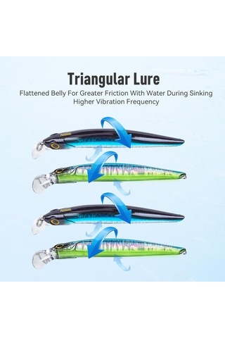 Krallık Sıcak Jerkbaits Balıkçılık Lures 60mm 6g 80mm 9g 95mm 14g 105mm 18.6g Batan Minnow Cazibesi Yüksek Kaliteli Sert Yemler İyi Eylem Wobblers