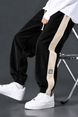 Genius Store Erkek Fitilli Kadife Pantolon Lastikli Rahat Kalıp Spor Pantolon Robalı-kadifepant Siyah