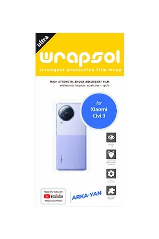 Xiaomi Civi 3 Arka Ve Yan Kaplama Köşeler Dahil Kaplayan Film
