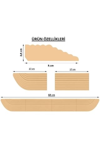 3yk.3d 2,9-3,5 cm Kapı Eşiği Rampası BEJ  Tüm Robot Süpürge veTekerlekli Sandalyeler için..