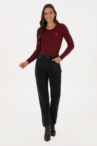 U.S. Polo Assn. Kadın Siyah Straight Fit Jean Pantolon 50310188-DN0027