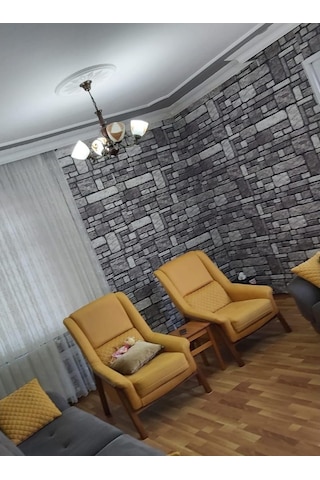 5 Adet X Karma Taş Desenli 3D Strafor Köpük Duvar Kaplama Paneli (446785828)