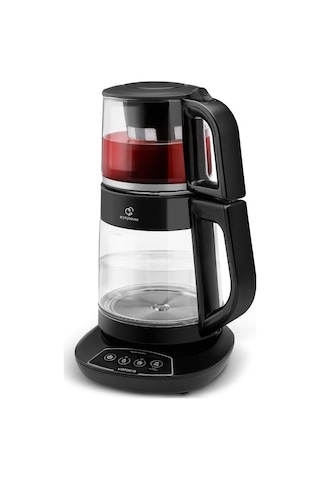 Çaysever 3 İn 1 Konuşan Cam Çay Makinesi Su Isıtıcı Ve Mama Suyu Hazırlama 1700w Black Çok Renkli