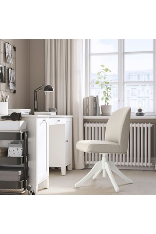 Ikea Rosentorp Çalışma Sandalyesi, Beyaz-kilanda Açık Bej