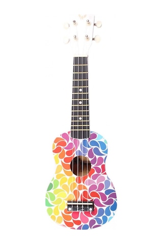 Angel Auk21-mcpt Soprano Ukulele Renkli Motifler Çocuklar İçin İlgi Çekici