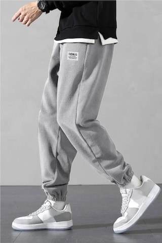Genius Store Polar Kumaş Oversize Erkek Eşofman Altı Gri