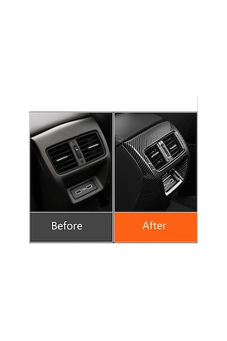 Honda Civic 2022+ İçin Uyumlu Arka Klima Panel Kaplama Karbon