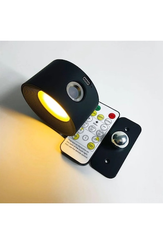 Yunboo Usb Şarjlı Led Duvar Lambası, Manyetik Taşınabilir, Dokunmatik Ve Uzaktan Kumandalı, 3 Işık Tonu, 3 Parlaklık Seviyesi, 360 Dönebilen Yatak Odası/dolap Aydınlatması Diğer