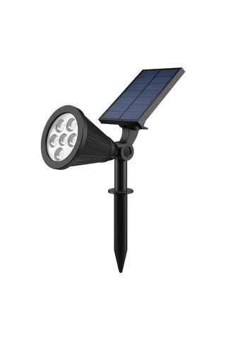 7w Solar Led Bahçe Armatürü 3200k Günışığı Güneş Enerjili Kazıklı & Duvar Montajlı Çim Aydınlatma Lambası 7 Led, Ip65, 90 Lümen, 140x270x95 Mm Sku: Smgstk7440127180
