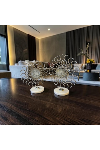 Çift Spiral Metal Heykel Lüks Salon & Ofis Dekor Objesi Çift Spiral Metal Heykel Lüks Salon & Ofis Dekor Objesi