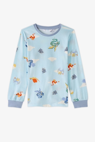 Penti Erkek Çocuk Mavi Mini Dragon Riders Pamuklu Uzun Kollu 2li Pijama Takımı
