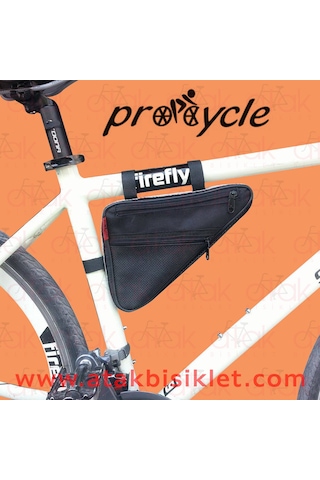 Procycle Üçgen Kadro Bisiklet Çantası 2 Göz Siyah