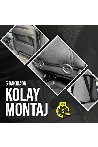 Renault Megane 2 Uyumlu Koltuk Kılıfı Minder Krem 2+1 Ön Arka Set