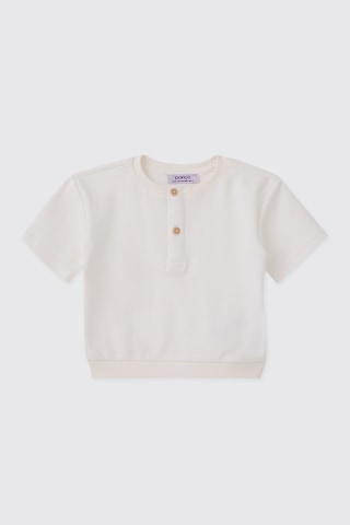 Panço Erkek Bebek Kısa Kollu Ekru Tişört 2611bb05029 Krem