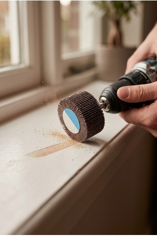 50x30 + 30x25 Mm Pimli Mop Zımpara Seti 2 Adet Matkap Ucu Çapak Alma Zımparası