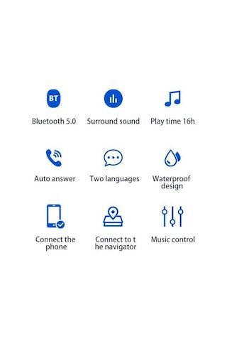 Jms T2 Kablosuz Bluetooth Uyumlu 5.0 Motosiklet Kaskı Stereo Hoparlör Kulaklık