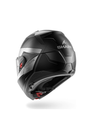 Oxo Mekarıum Mat Antrasit Krom Siyah Çene Açılır Kask