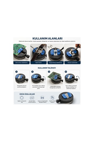 Mini Pcb Sabitleme Mengenesi Hassas Anakart Tamir Aparatı