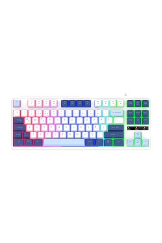 James Donkey Jdk87 Rainbow Mekanik Hisli Membran Türkçe Q Gaming 88 Tuş Beyaz Klavye