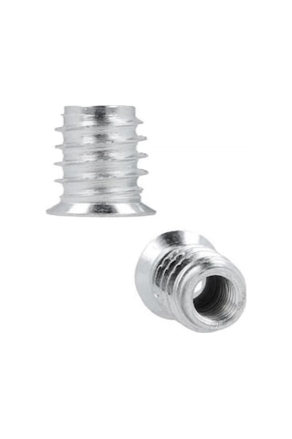 Metal Düz Dişli Dübel Ahşap Dübeli M8 10x15 Diş Çinko Mobilya Bağlantı Ünite Birleştirme 50 Adet
