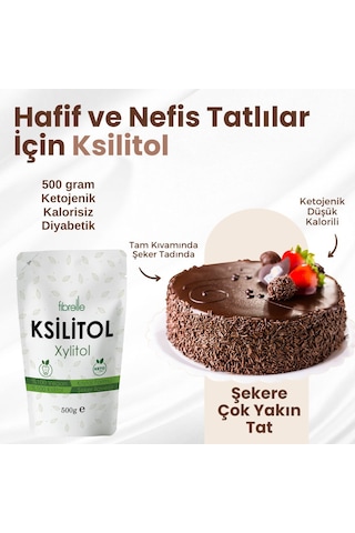 Fibrelle Ksilitol 500 g Keto / Ketojenik / Vegan e Uygundur
