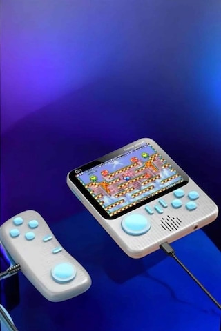 Mey İthalat El Atarisi 3.5 İnç Ekran Çift Konsol 666 Adet Retro Oyun Gamepad