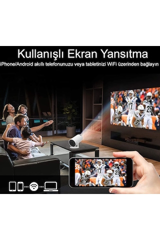 Magazashop HY300 UltraHD Projeksiyon Cihazı Beyaz